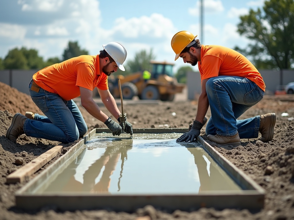 Miller & Maack crew at work on a Collinsville construction project